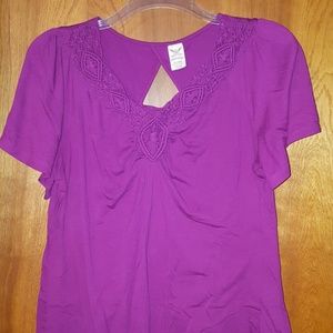 Semi open back shirt